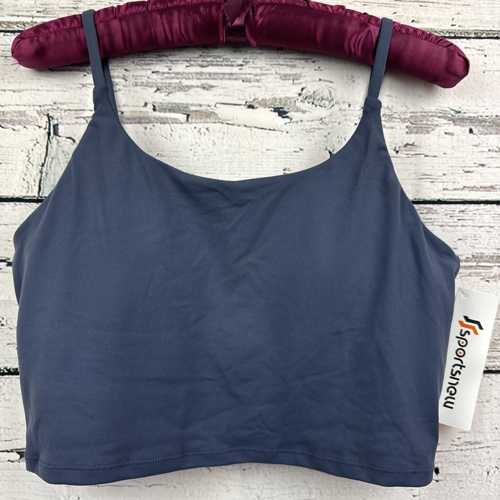 SportsNew Padded Sports Bra Fitness‎ Yoga Crop Tank Top Stretch Blue [Size XL]